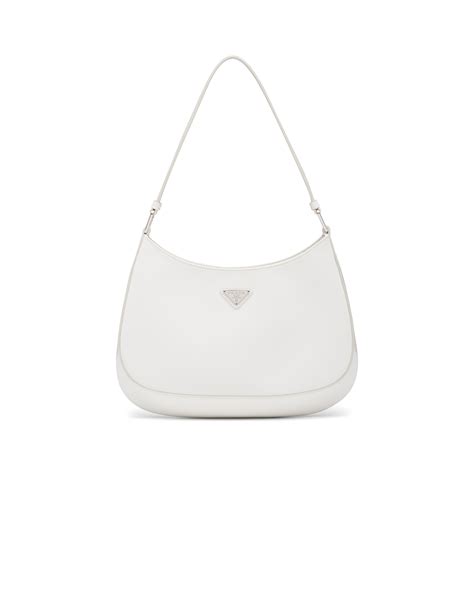 white prada cleo bag|brushed leather shoulder bag prada.